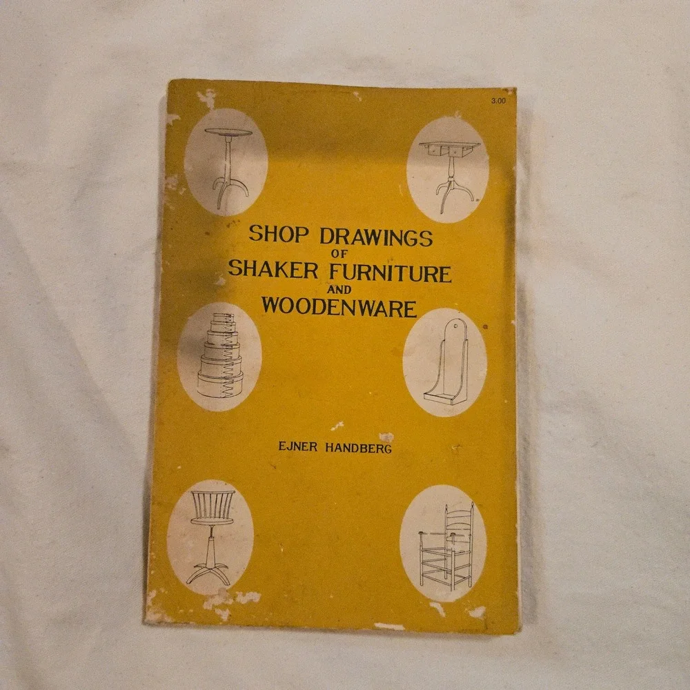 VTG Ejner Handberg Shop Drawings Of Shaker Furniture Woodenware Yellow Book 1973